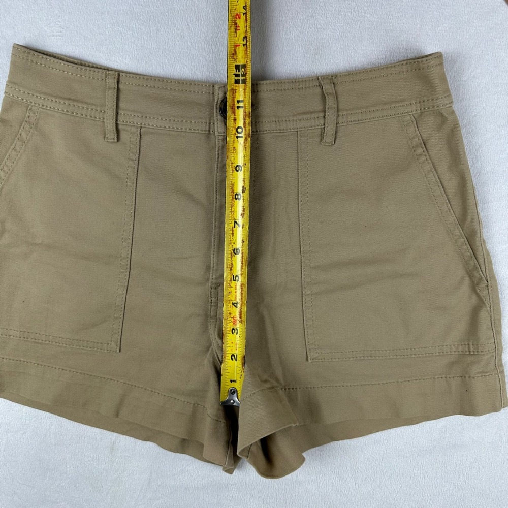 H&M Women's Khaki Cargo Shorts Size 8 Utility Pocket Casual Summer - Picture 9 of 13